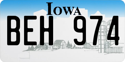 IA license plate BEH974