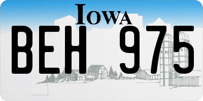 IA license plate BEH975