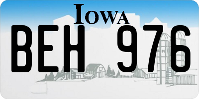 IA license plate BEH976
