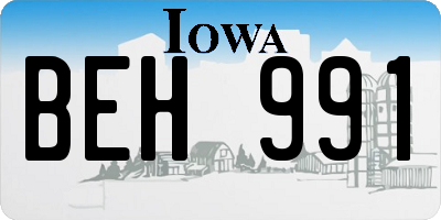 IA license plate BEH991