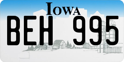 IA license plate BEH995