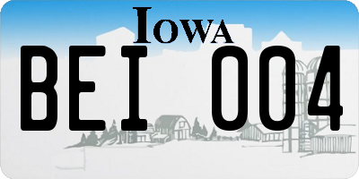 IA license plate BEI004