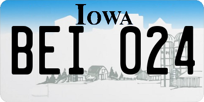 IA license plate BEI024