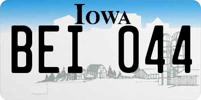 IA license plate BEI044