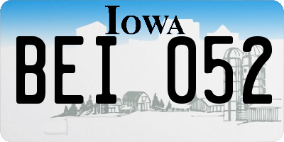 IA license plate BEI052