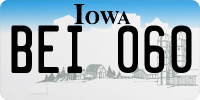 IA license plate BEI060