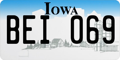 IA license plate BEI069