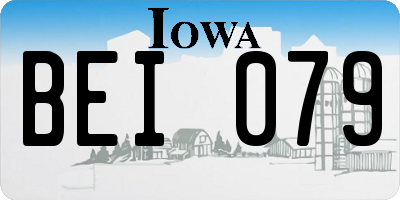 IA license plate BEI079