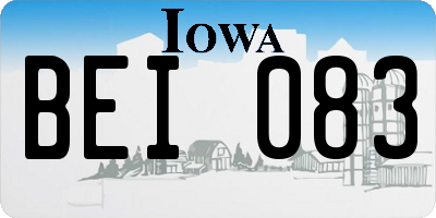 IA license plate BEI083