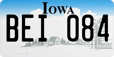 IA license plate BEI084
