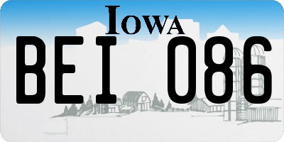 IA license plate BEI086
