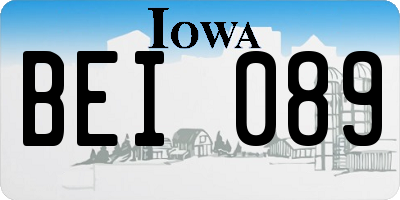 IA license plate BEI089