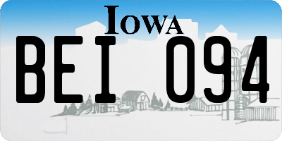 IA license plate BEI094