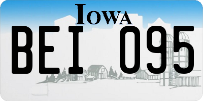 IA license plate BEI095