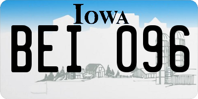 IA license plate BEI096