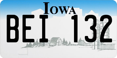 IA license plate BEI132