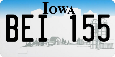IA license plate BEI155