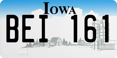 IA license plate BEI161