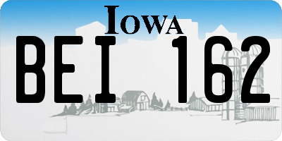 IA license plate BEI162
