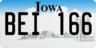 IA license plate BEI166