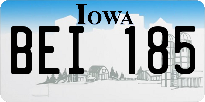 IA license plate BEI185