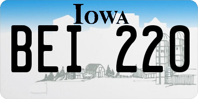 IA license plate BEI220