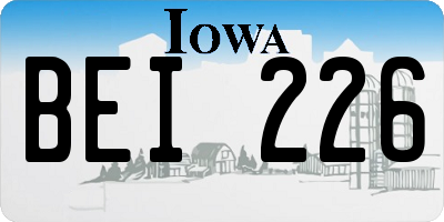 IA license plate BEI226