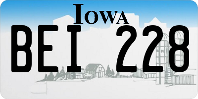 IA license plate BEI228