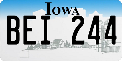 IA license plate BEI244