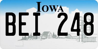 IA license plate BEI248
