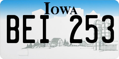 IA license plate BEI253