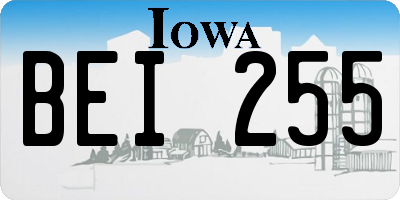 IA license plate BEI255