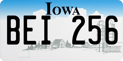 IA license plate BEI256