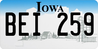 IA license plate BEI259