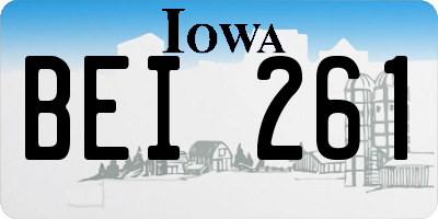 IA license plate BEI261