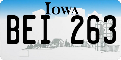 IA license plate BEI263