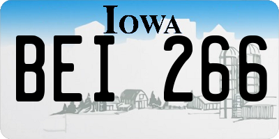 IA license plate BEI266