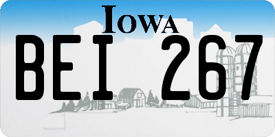 IA license plate BEI267