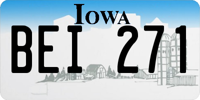 IA license plate BEI271