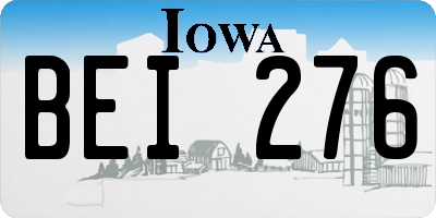 IA license plate BEI276