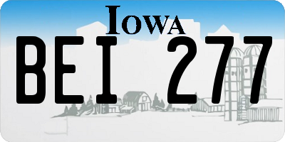 IA license plate BEI277