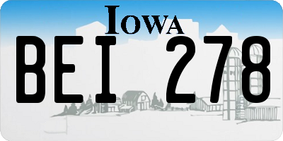 IA license plate BEI278