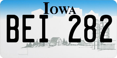 IA license plate BEI282