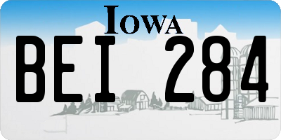 IA license plate BEI284