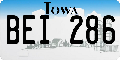 IA license plate BEI286