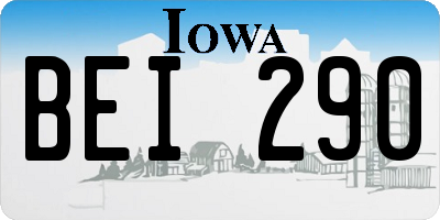 IA license plate BEI290