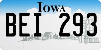 IA license plate BEI293