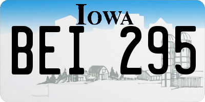 IA license plate BEI295