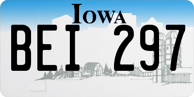 IA license plate BEI297