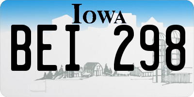 IA license plate BEI298